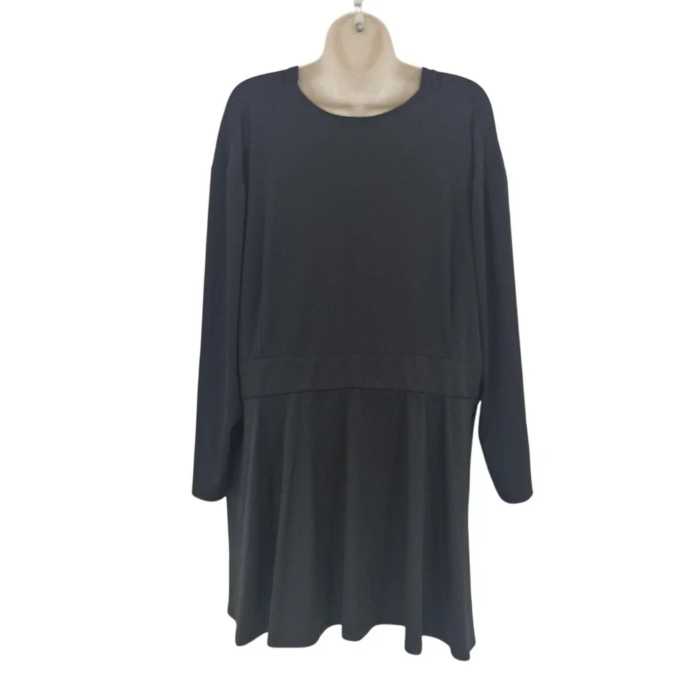 VTG Maggy London Tunic Women‎ 22 3X Black Beaded Preppy Whimsigoth Vamp Goth